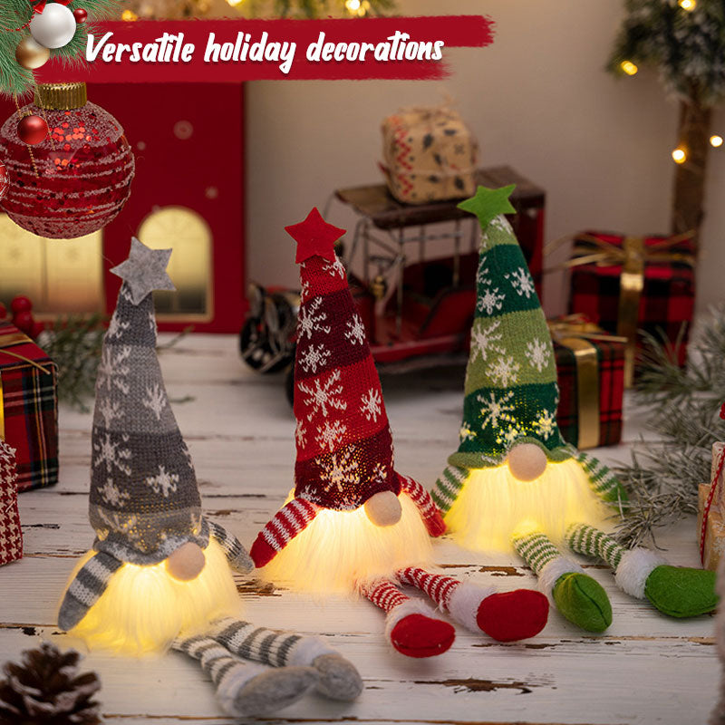 🎄 Julglödande Tomtefigur – Julig Juldekoration med Ljus 🎅✨