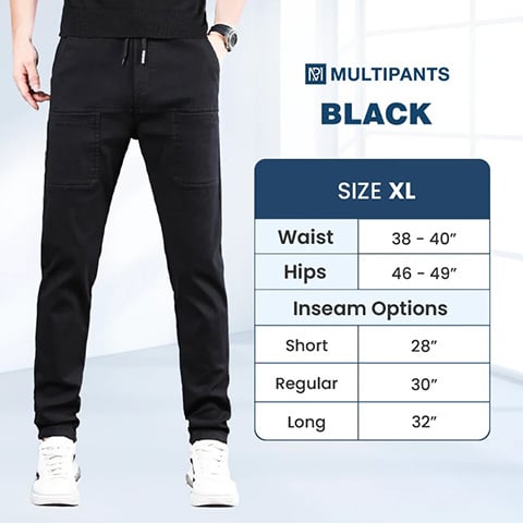 🔥 HET REA – 49% RABATT! 🥰 MultiPants – Högstretchiga och Slitstarka Cargo-byxor med Flera Fickor