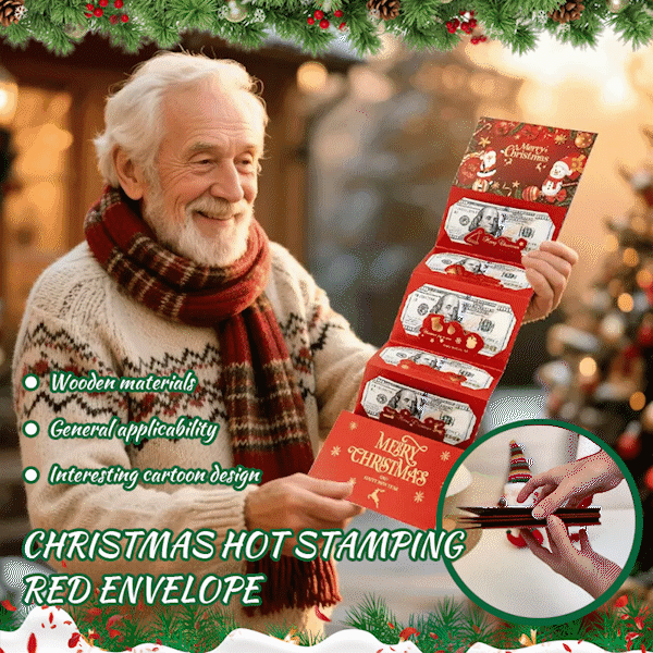 🎄 Julig Penga kuvert med Pengaklamma