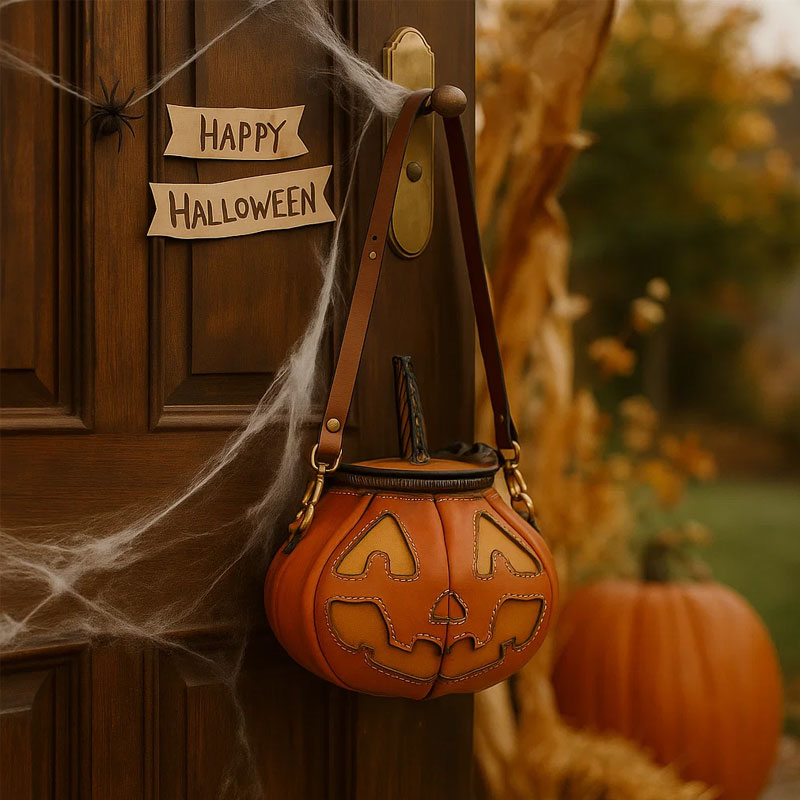 🎃 Pumpa Amulettväska — En liten skiva av halloweenmagisk 🕸️