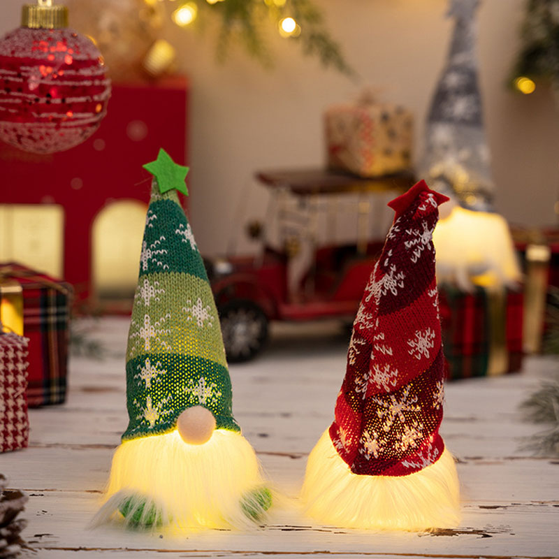 🎄 Julglödande Tomtefigur – Julig Juldekoration med Ljus 🎅✨