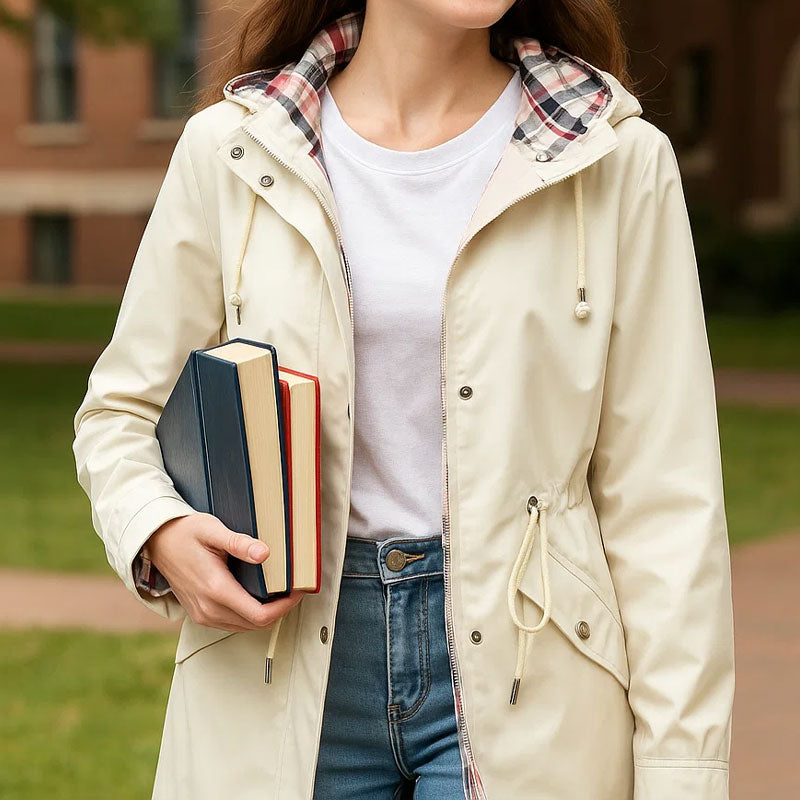 🧥Ny vattenavvisande trenchcoat för damer – Högkvalitativ gränsöverskridande damkonfektion med rutigt foder✨