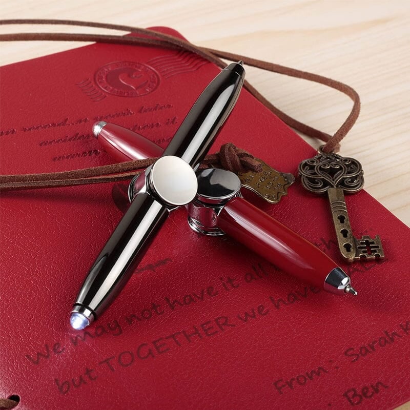 🔥Superdeal! Köp 1 få 1 gratisc! – Fidget Penna med Spinner – Skriv & Stressa Av Samtidigt!