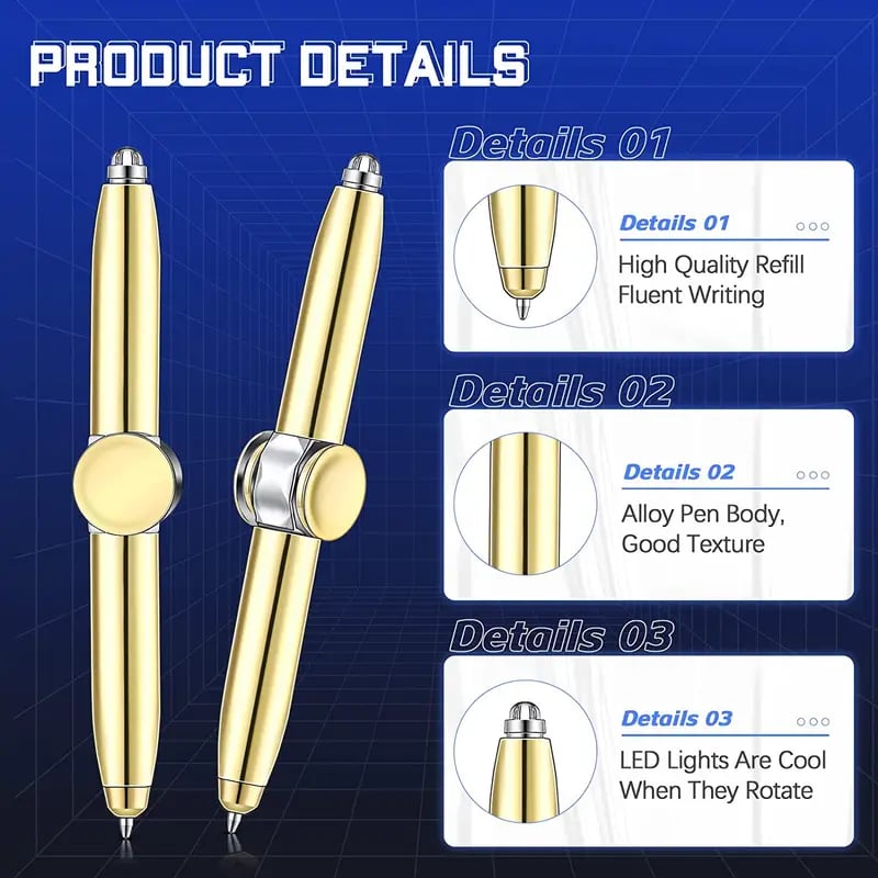 🔥Superdeal! Köp 1 få 1 gratisc! – Fidget Penna med Spinner – Skriv & Stressa Av Samtidigt!