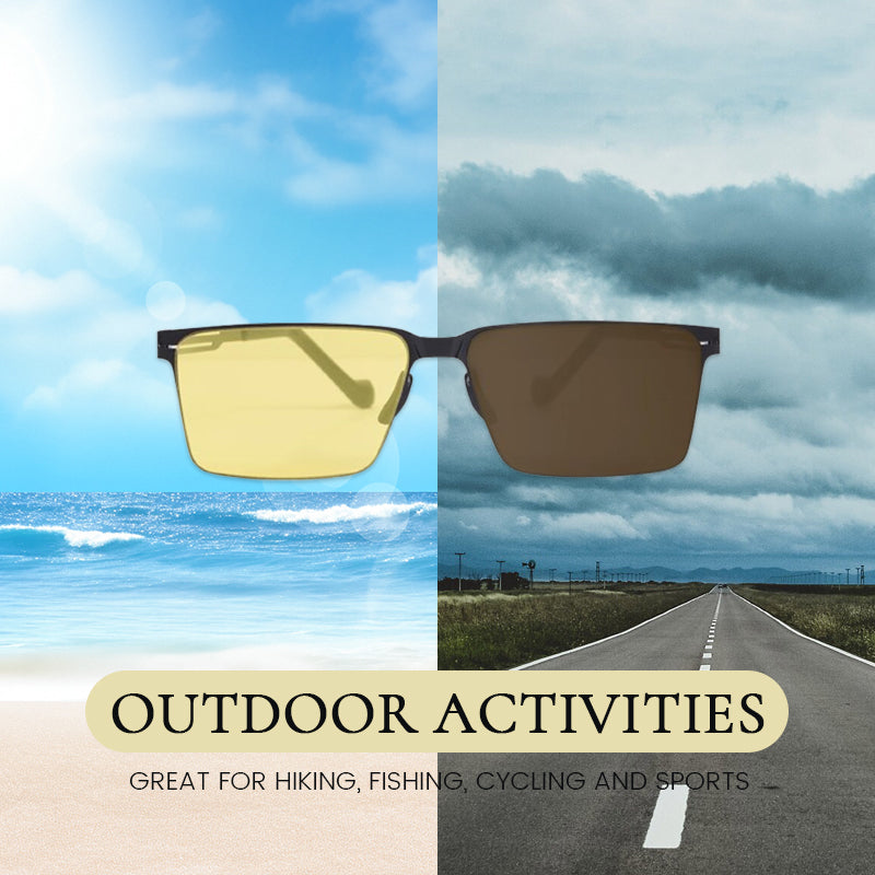 🔥 49% RABATT – Square Sunglasses för Dag- och Nattbruk