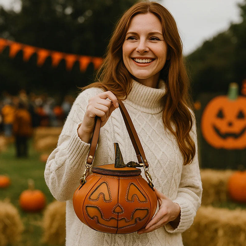 🎃 Pumpa Amulettväska — En liten skiva av halloweenmagisk 🕸️