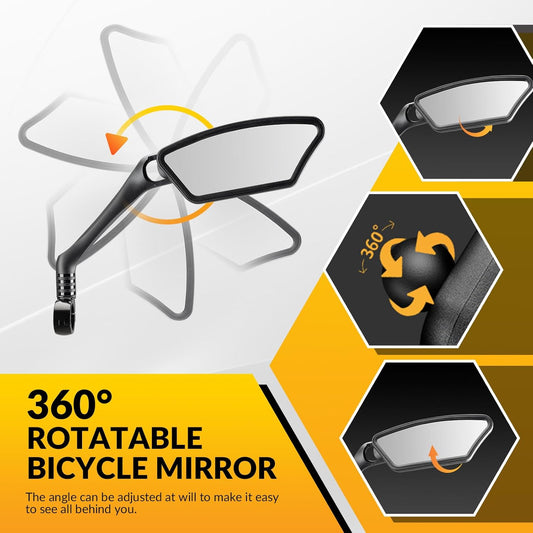 🔥Superdeal! 30% Rabatt! – Justerbar Cykelbackspegel i Rostfritt Stål