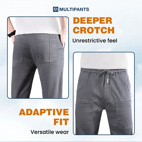 🔥 HET REA – 49% RABATT! 🥰 MultiPants – Högstretchiga och Slitstarka Cargo-byxor med Flera Fickor