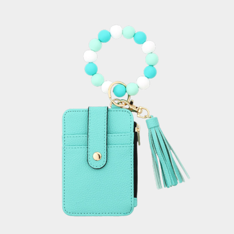 Pärlplånbok i läder