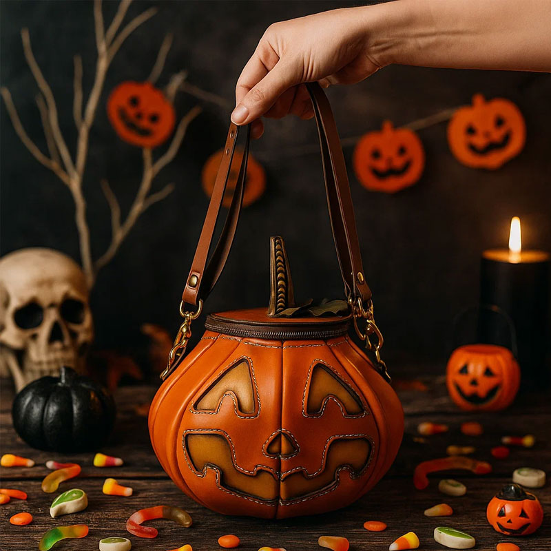 🎃 Pumpa Amulettväska — En liten skiva av halloweenmagisk 🕸️