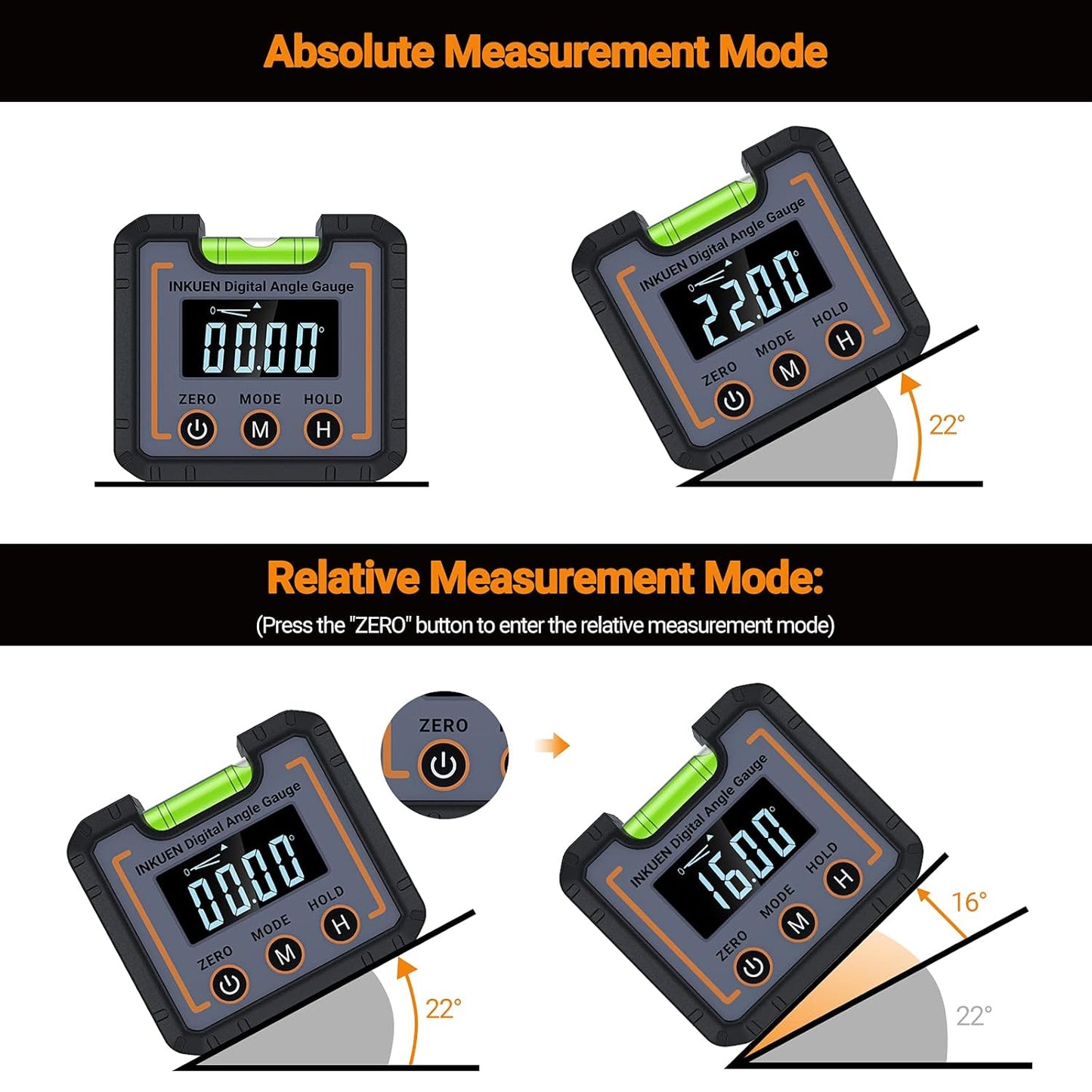 🔥 49% RABATT – 0-360° Digital Vinkelmätare med Magnet