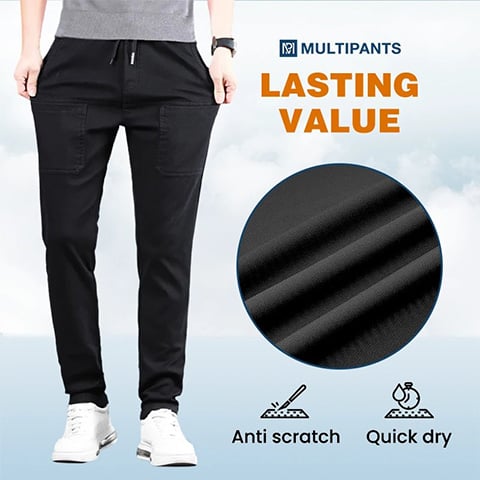 🔥 HET REA – 49% RABATT! 🥰 MultiPants – Högstretchiga och Slitstarka Cargo-byxor med Flera Fickor