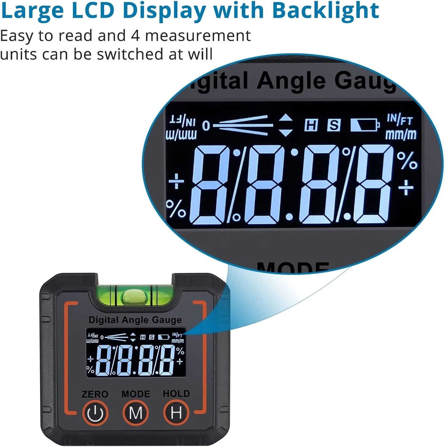 🔥 49% RABATT – 0-360° Digital Vinkelmätare med Magnet