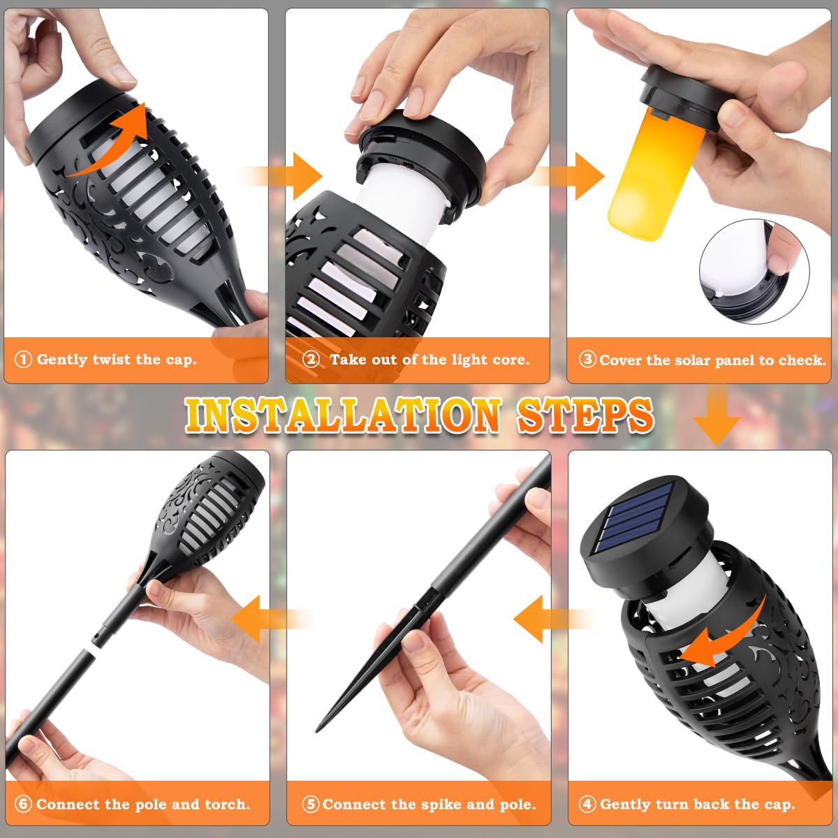 🔥2025 Solenergibrännare – Ljusande Flamma Utomhusdekoration