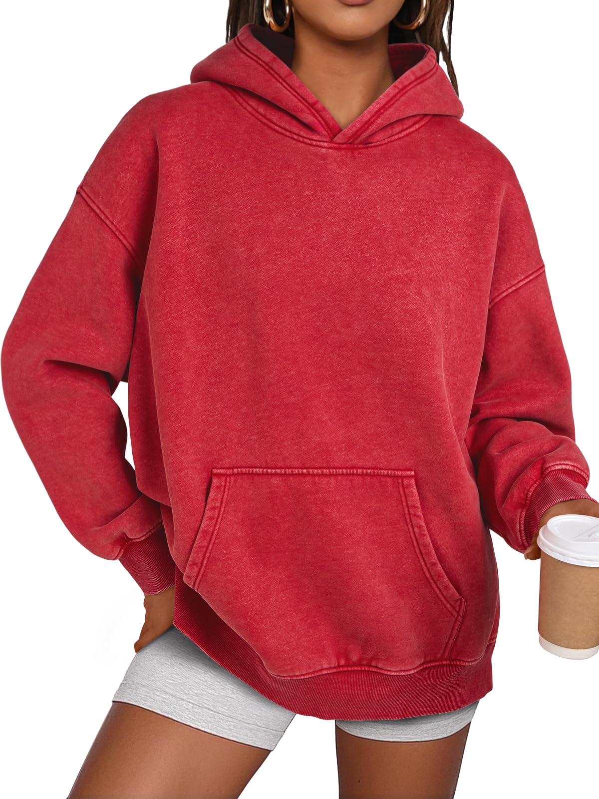 ✨Unisex Casual Oversized Acid Wash Toppar Hoodie Tröja (Köp 2 Fri Frakt)