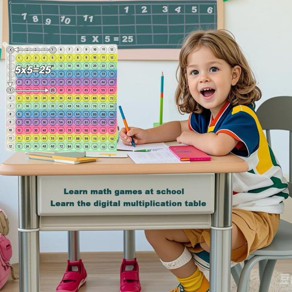 🎯12x12 multiplikationstabellen brädspel – Bärbar matteövnings- och lärandeleksak för barn