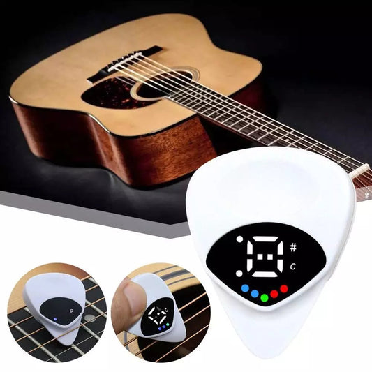 🔥 39% Rabatt! 2-i-1 Plektrum + Tuner för Gitarr
