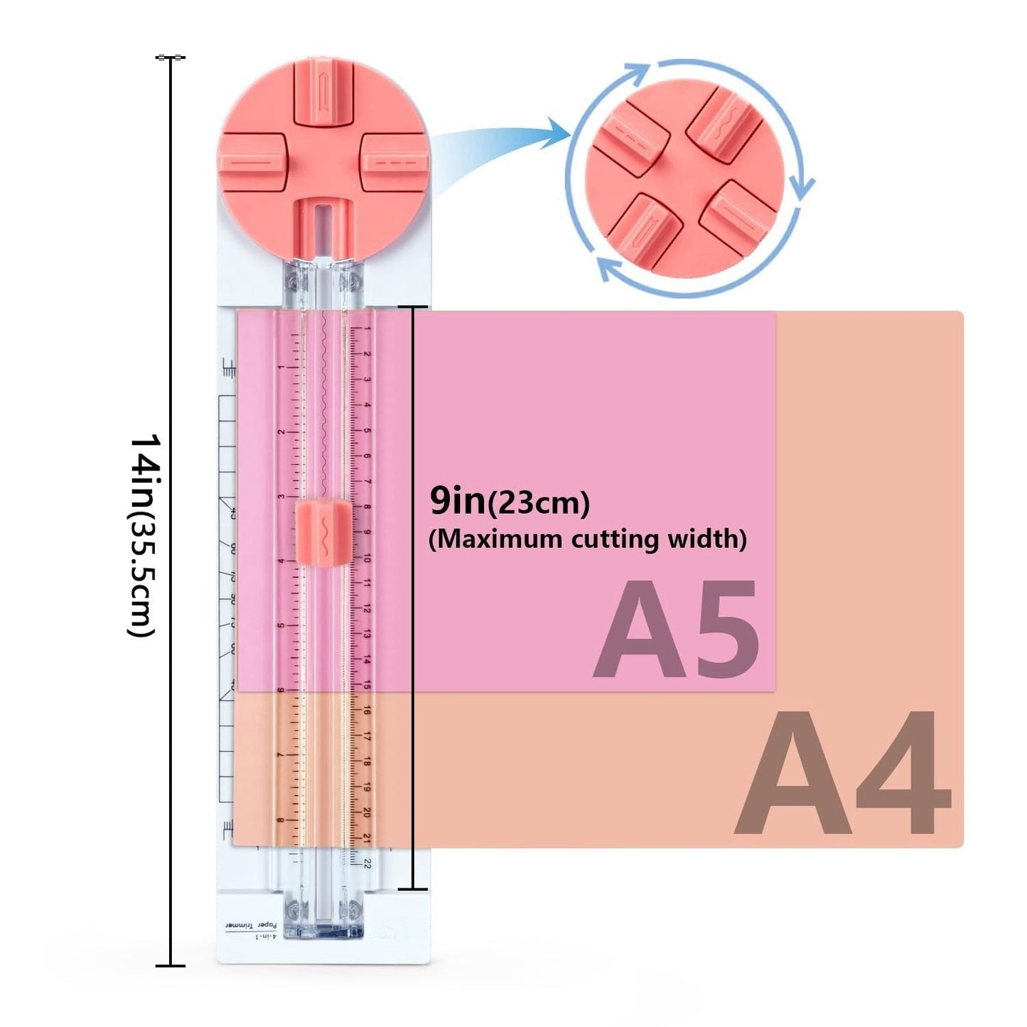 🔥HETEREA 50% RABATT🔥4-i-1 multifunktionell pappersskärare