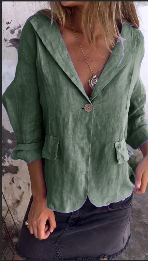 🔥Superdeal! 49% Rabatt! – Tunn Jacka i Bomull & Linne