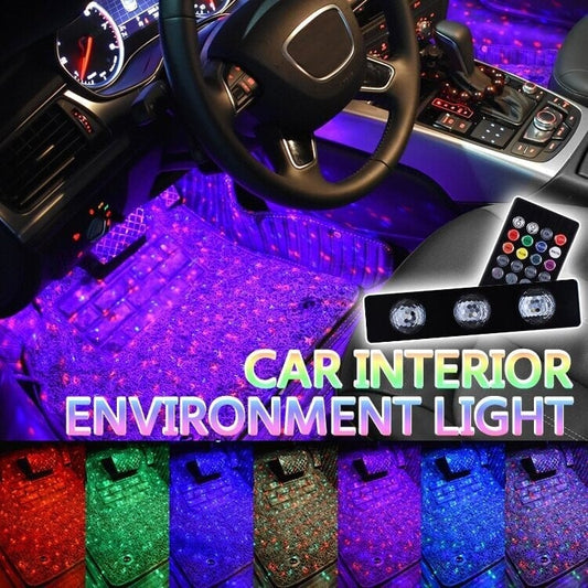🔥 Superdeal! 39% Rabatt! – Inredningsbelysning för Bil – 4 LED-ljusrör med Färgskifte